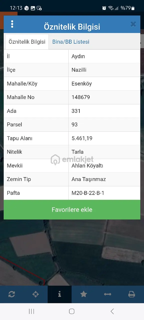 Demir Emlaktan Nazilli Esenköyde Satılık 5.461 M2 Tarla 2