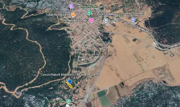 Akseki Cevizli' De Satılık 1406 M2 Tarla 1