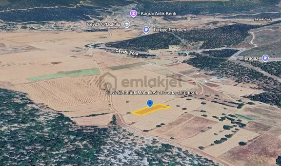 Cevizli'de Satılık Akseki Yolu Üzeri 2357 M2 Tarla 1