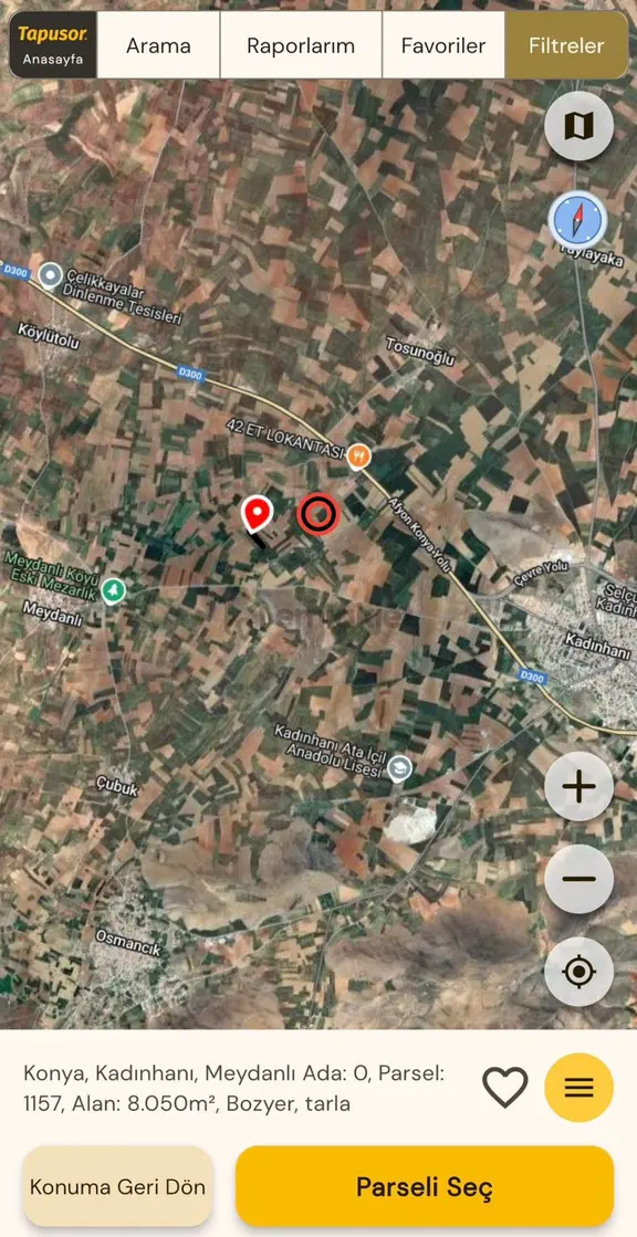 Satılık Tarım Arazisi – Konya Kadınhanı Meydanlı Köyü 2