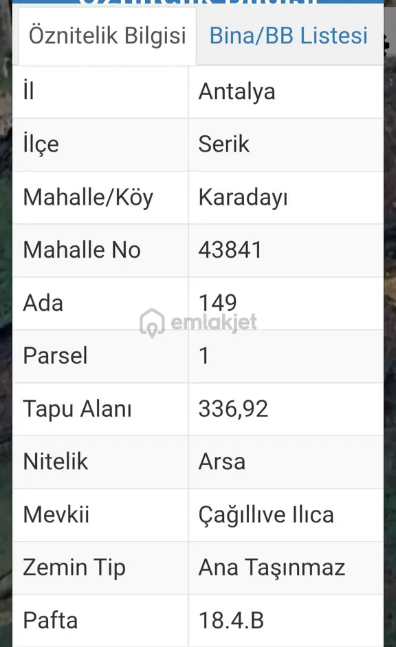Serik Karadayı Mahallesinde 336 M2 Satılık Arsa 2