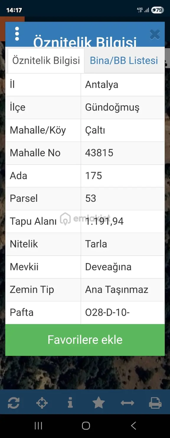 Gündoğmuş' Da Yatırımlık Arazi 1.191 M2 Acil Satılık Arazi 1