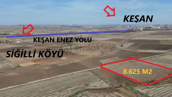 Ege Emlak'tan Keşana Yakın Siğillide Geleceğe Yatırımlık Tarla 1