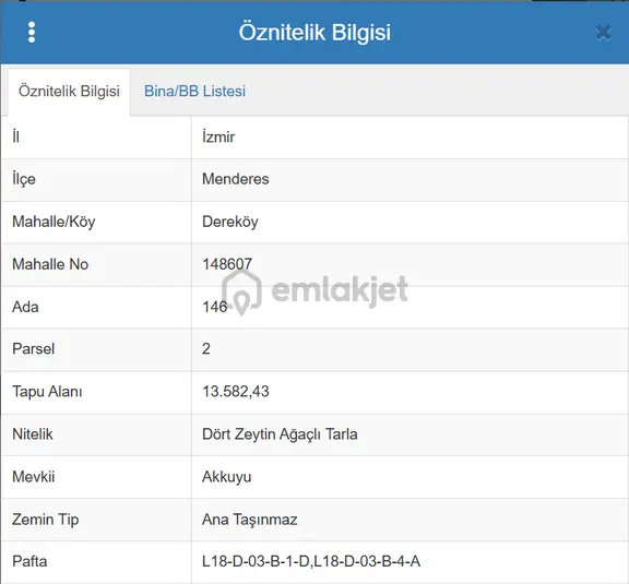 Menderes Dereköy'de Fırsat Satılık Tarla (içi Dolu) 1