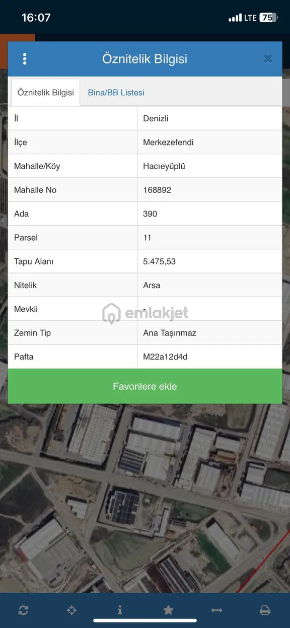 Denizli Hacıeyüplü’de 5475m2 Sanayi Arsası Satılık 2