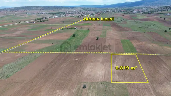 Akören Tülce De 6.819 M2 Müstakil Tapulu Tarla 1