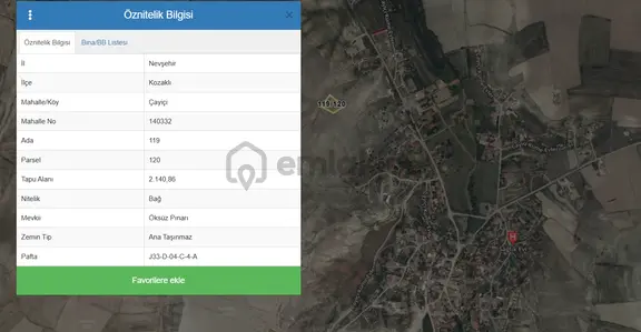Sahibinden Kozaklı Çayiçi'de 713.62 M² Yatırımlık Arsa 1