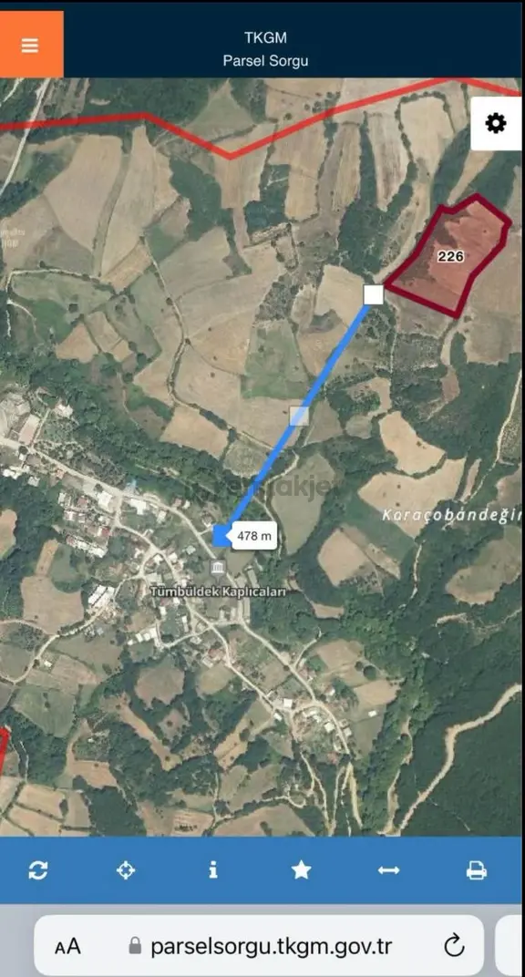 Bursa Mustafakemalpaşa Satılık Tarla 20,500m2 2