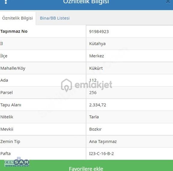 Kütahya Merkez 'de 2.334 M2 Resmi Yola Yakın Dümdüz Fırsat Arazi 2