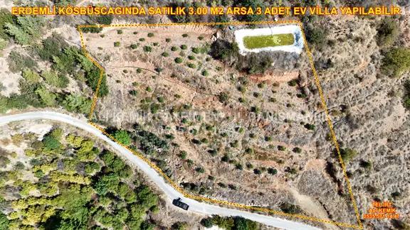 Satılık 3 Adet Villa Yapımına Uygun Arsa 2