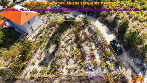 Mersin Erdemli Sarıkaya Yaylamızda Satılık 527 M2 Villa Arsası 2