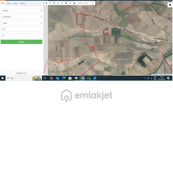 Pay'dan Çavdarhisar Merkezde Satılık Tarlalar 1