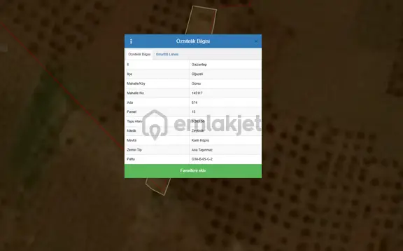 Millioğlu İnşaat'tan Oğuzeli Gürsu'da Satılık Tarla 1