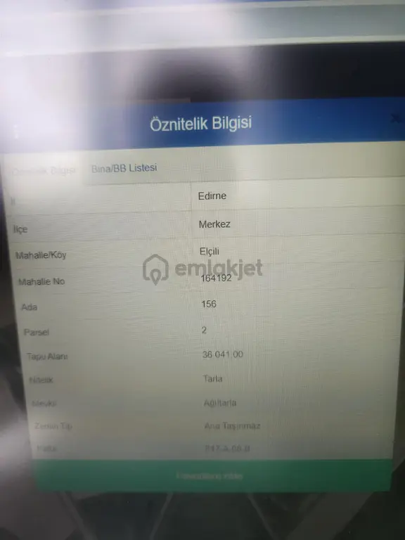 Edirne Elçili Köyünde Satılık Tarla 1