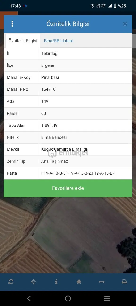 Ergene Pınarbaşı Satılık Tarla 1