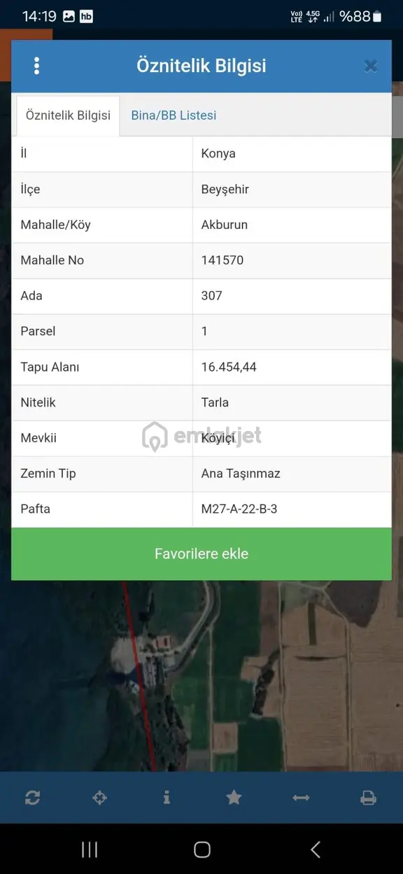 Beyşehir Göl Kenarı Tek Tapulu Satılık Tarla 2