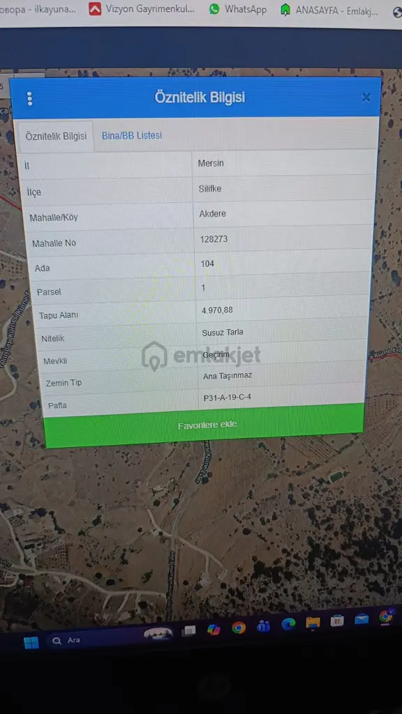 Mersin Silifke Akdere Gökbelen Mevkiinde Badem Bahçesi 2