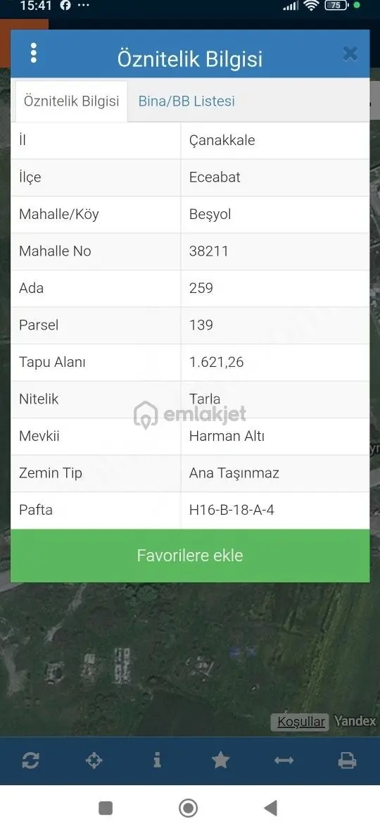 İmara Sınır Beşyol Köy İçinde 1620 M² Arazi 1