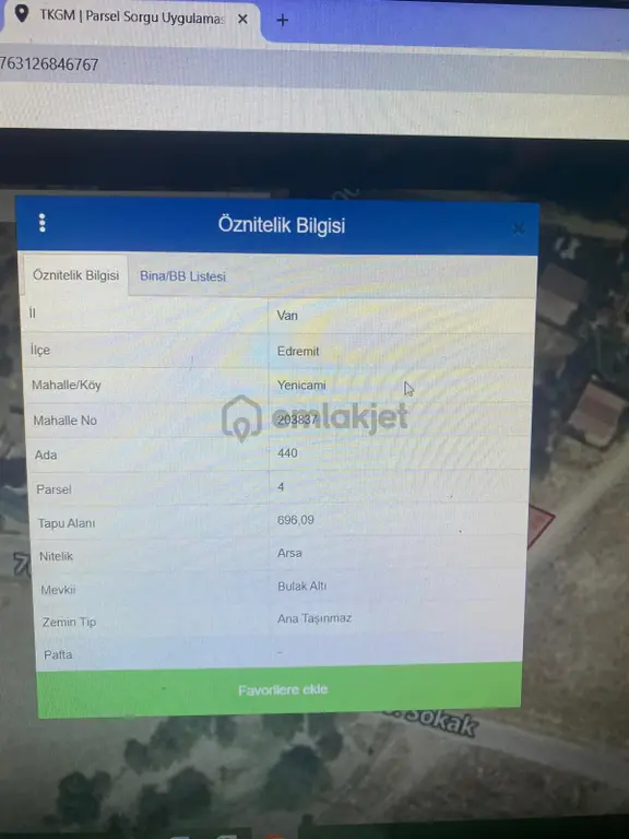 Edremit'te Yeni Cami Mahallesinde Satılık 696 M2 Arsa 2