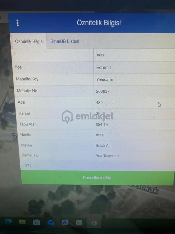 Edremit'te Yeni Cami Mahallesinde Satılık 854 M2 Arsa 2