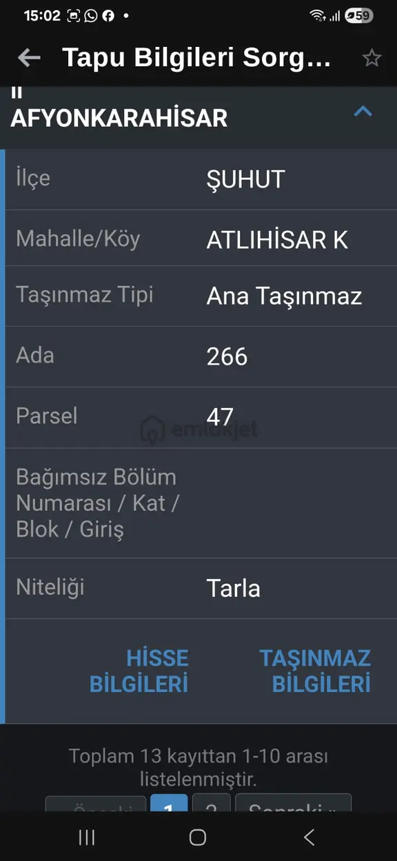 Afyon Tezcan Emlaktan Şuhut Atlıhisarda Değerli Tarlalar 2