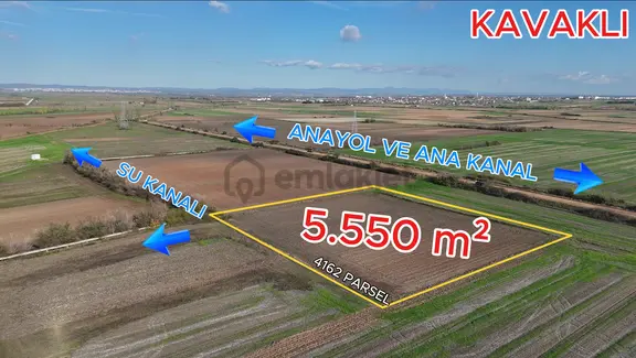 Kırklareli Kavaklı'ya Yakın Harika Konumda Bag Evi İçin Uygun Konuma Sahip 5.500m² Satılık 1