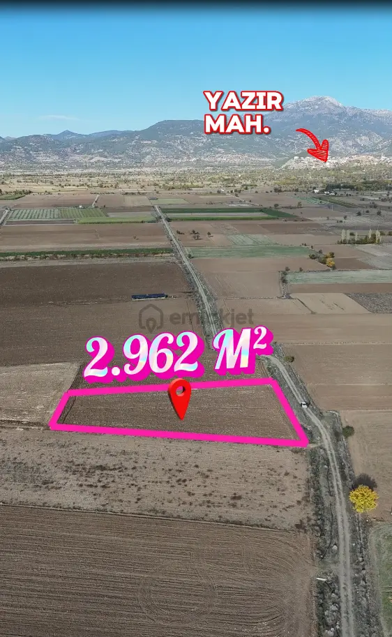 Şahin Emlaktan Denizli Acıpayam Gümüş Mah.satılık 2.962 M² Tarla 2