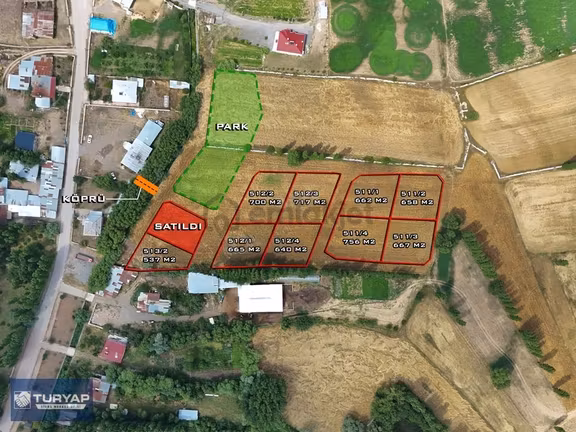 Turyap Sivas' Dan Hafik'de İyi Konumda Satılık Villa Parseli 1