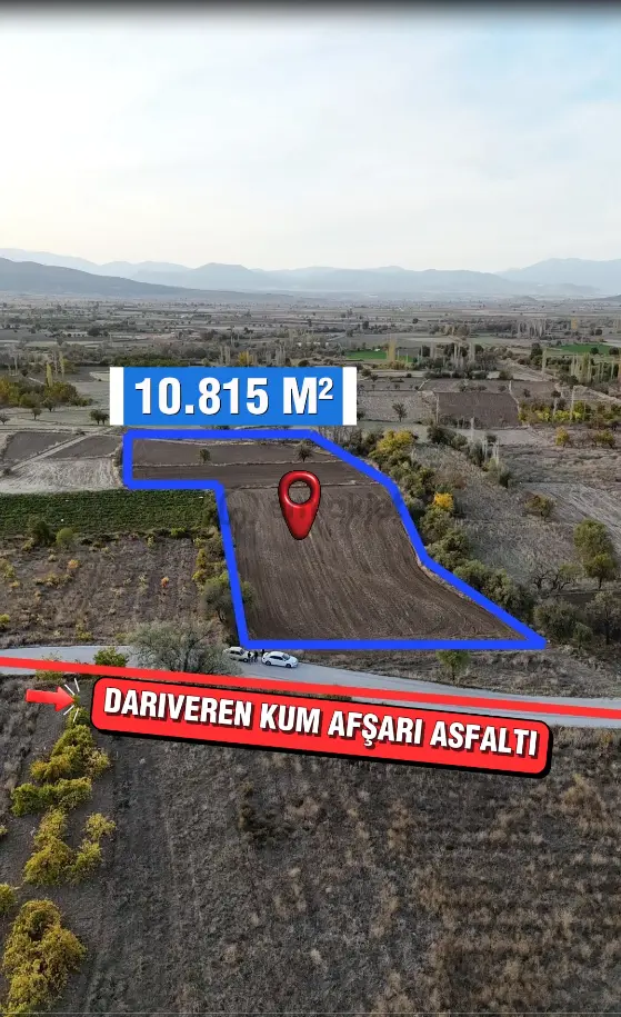 Şahin Emlaktan Denizli Acıpayam Darıveren Mah.satılık Asfalt Yola Sıfır 10.815 M² Tarla 2