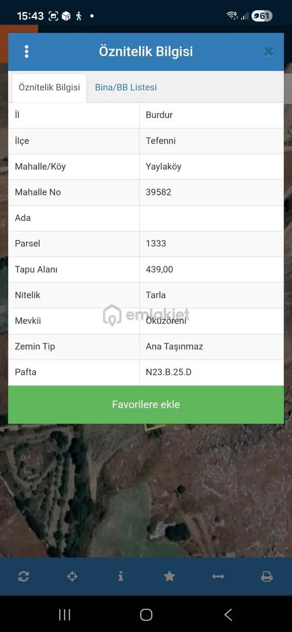 Tefenni Yaylaköy'de 439 M² Tarım Alanı İmarlı Satılık Arsa - Takas İmkanlı Fırsat! 1