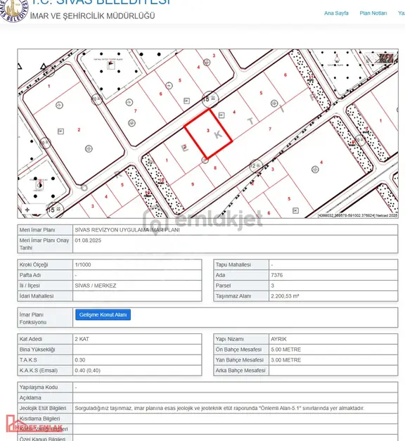 Hedef Emlaktan İşhanda 3 Villalık Tek Tapu Arsa 1