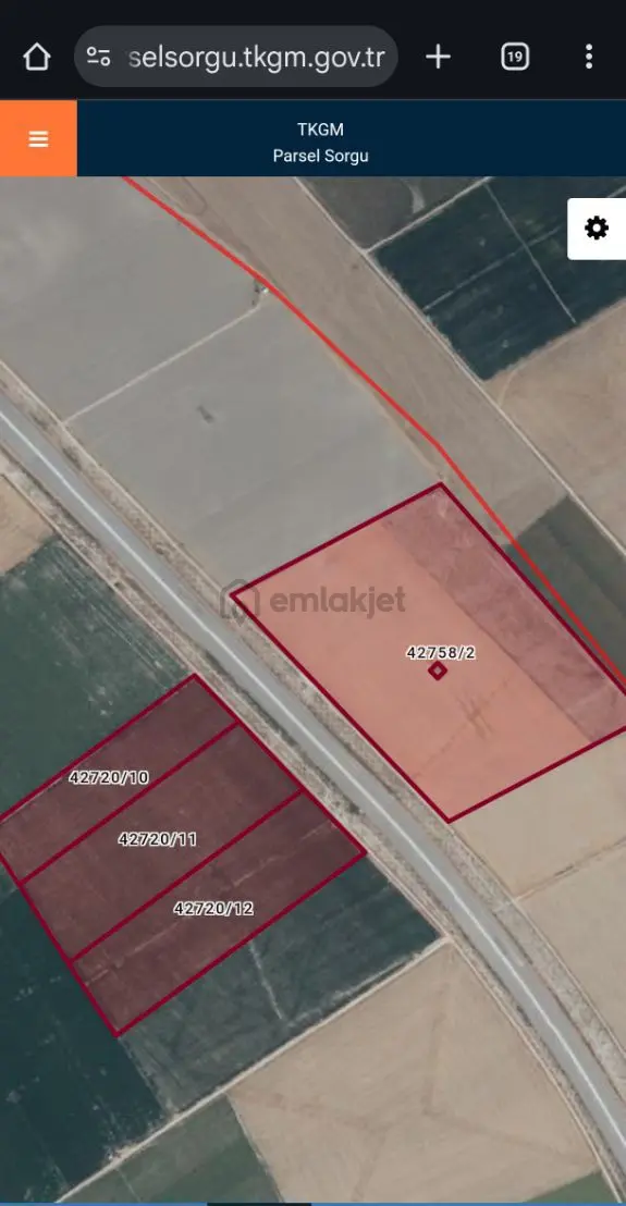 Konya Yeni Çevre Yoluna Cephe Satılık Tarla 1