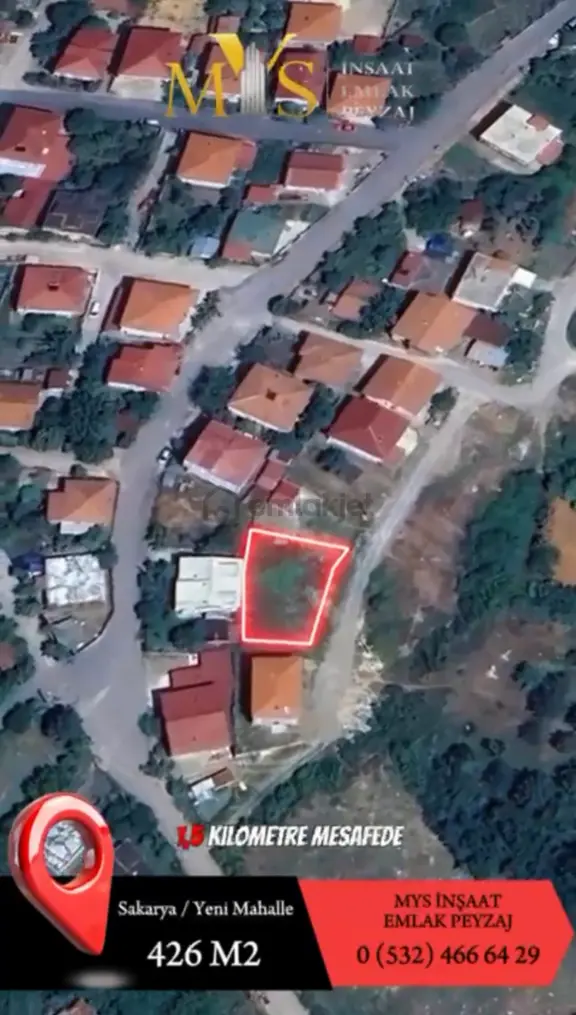 Mys İnşaat Emlaktan Kocaali Yeni Mah Satılık 427 M2 Arsa 1