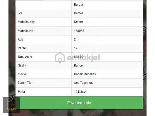 Kemer Merkezde Müstakil Tapulu Satılık Arsa 2