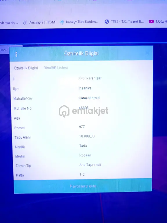 İhsaniye Karacahmet Köyü Verimli Tarla 2