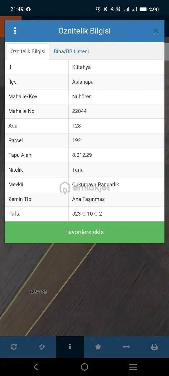 Aslanapa Nuhörende Satılık Tarla 1