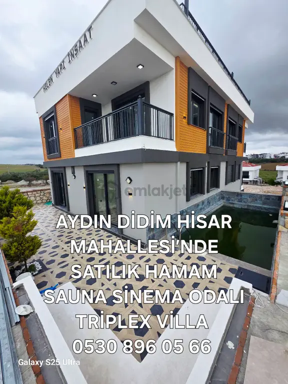 🏡didim Hisar’dahamam + Sauna + Sinema Odalıdeniz Manzaralı Lüks Triplex Villa🏡 2