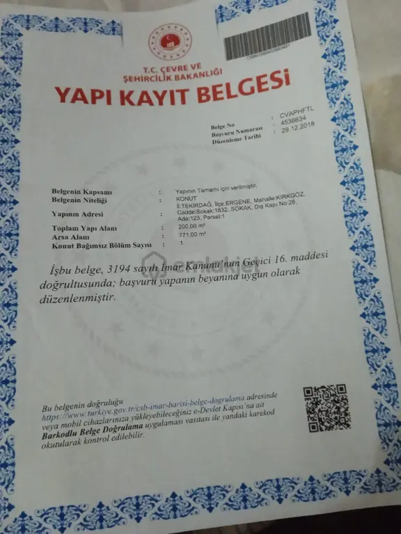 Tuğra'dan Ergene Kırkgözde Köşe Parselde Müstakil Ev 2