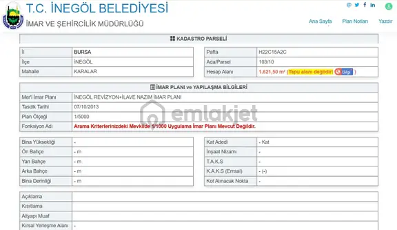 Ulucan'dan İnegöl Karalar'da İmar Dibi Tarla 2