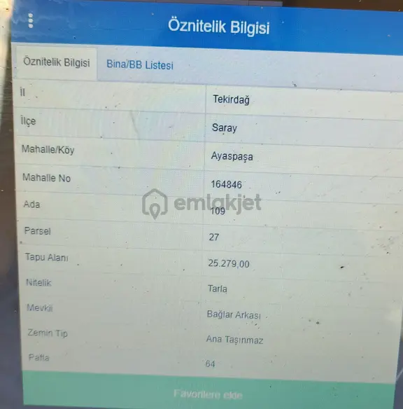 Tarlamız Tekirdağ Sarayda Olup Ekime Elverişlidir Sulama Alanı Vardır İmara 6 Metre Uzaklıktadır 2