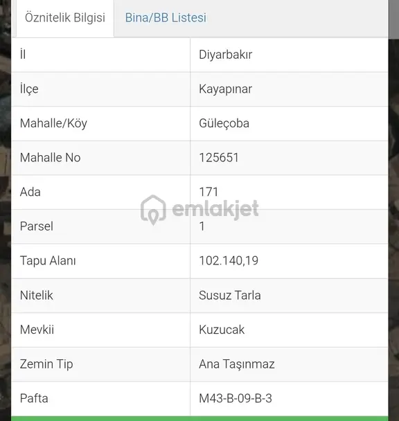 Diyarbakır Kayapınar Güleçoba'da Mükemmel Yatırım Fırsatı Arsa 2