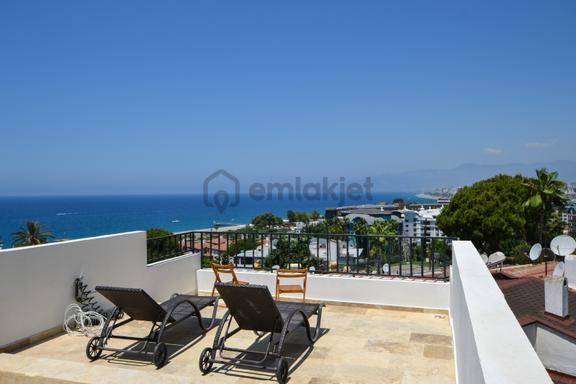 Alanya Kargıcak 2+1 100m2 Full Deniz Manzaralı Satılık Villa !!! 1