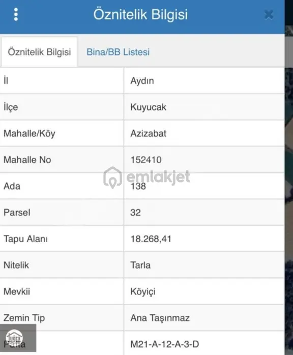 Aydın Kuyucak Azizabat Mahallesi'nde Satılık Tarla 2