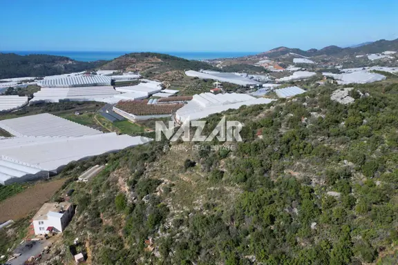 Alanya Hocalar’da Satılık 376 M² Hisseli Manzaralı İmarlı Arsa 1