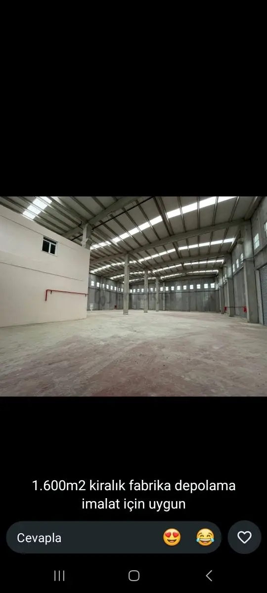Karaağaç Osb'de 1600 Metre Kiralık Fabrika Üretim İzni Var 1