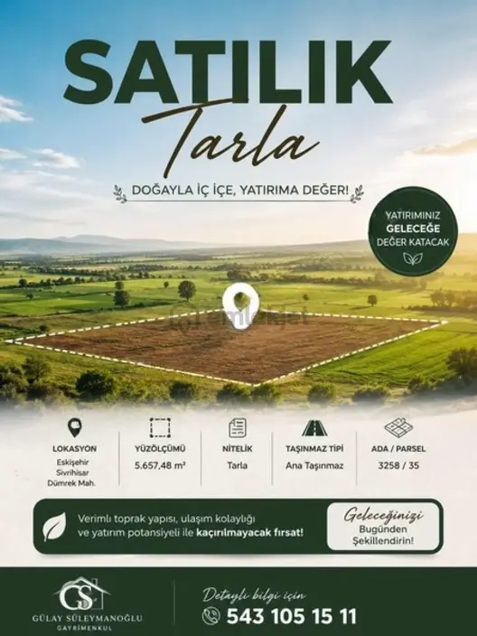 Dialog Piramitten Eskişehirde Satılık Tarla 1