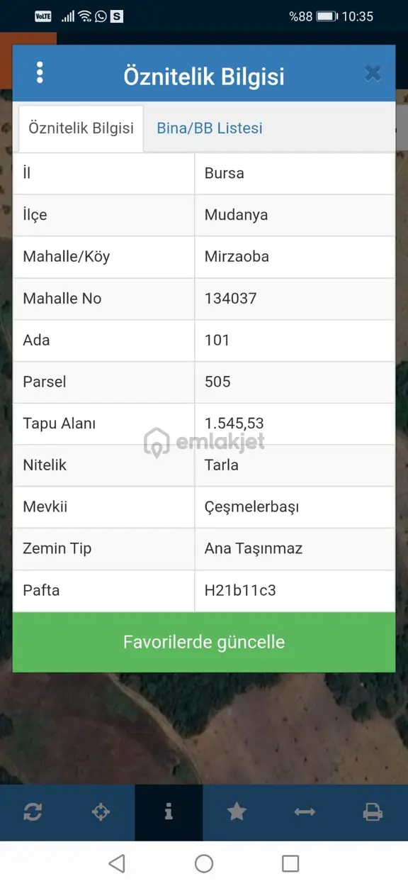 Bursa Mudanya Mirzaobada Satılık Müstakil Tarla 2