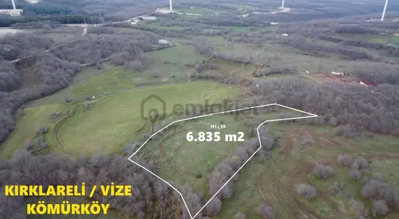 Vize Kömürköy'de Satılık 6.835 M2 Tarla 1