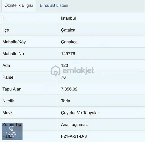 Çatalca Çanakça Da 7857m2 Satılık Tarla 2