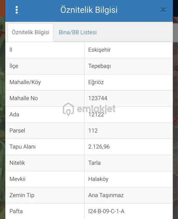 İki Emlaktan Eğriözde Yatırımlık 2126 Mt. Tarla 1